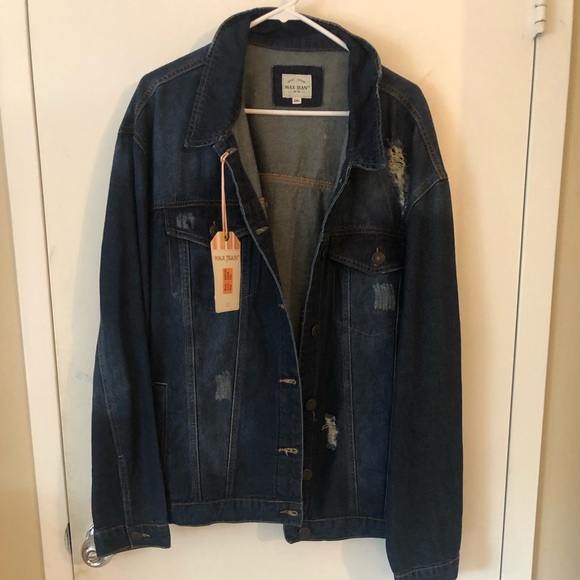 Distressed jean jacket - Picture 1 of 2